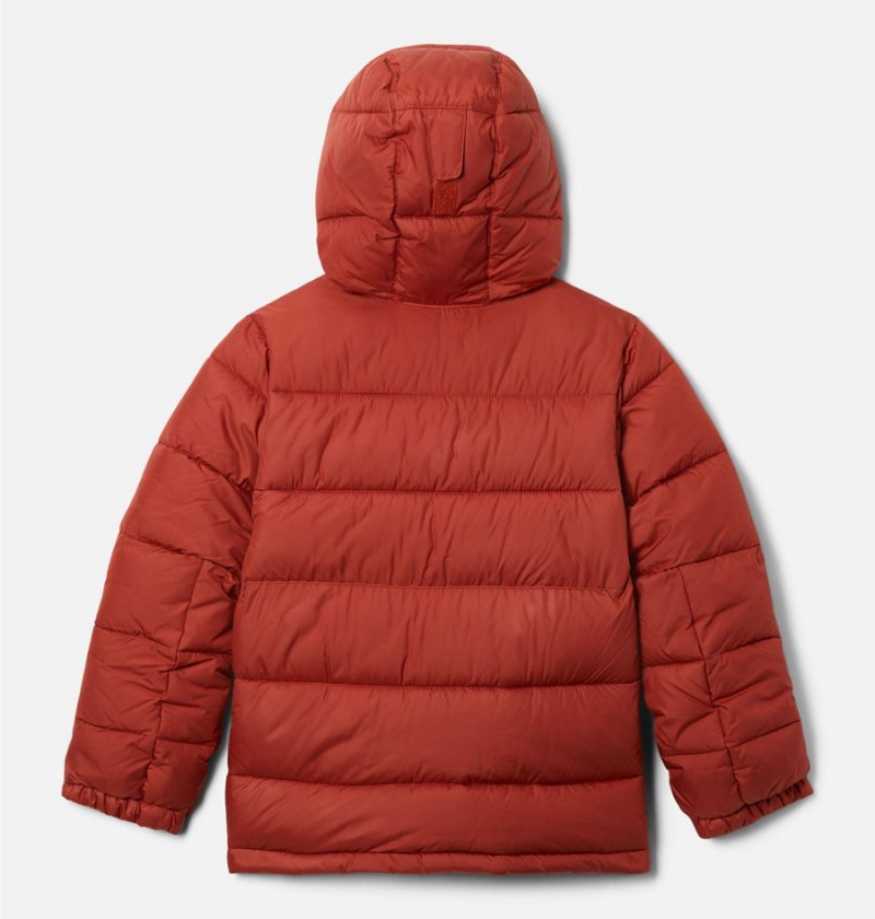 Columbia Pike Lake II Hooded Kids' Jacket Red | FZQSOR-938