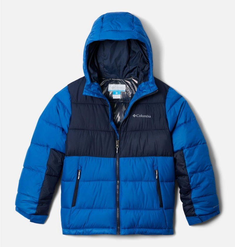 Columbia Pike Lake II Hooded Kids\' Jacket Blue | QLDUJW-824
