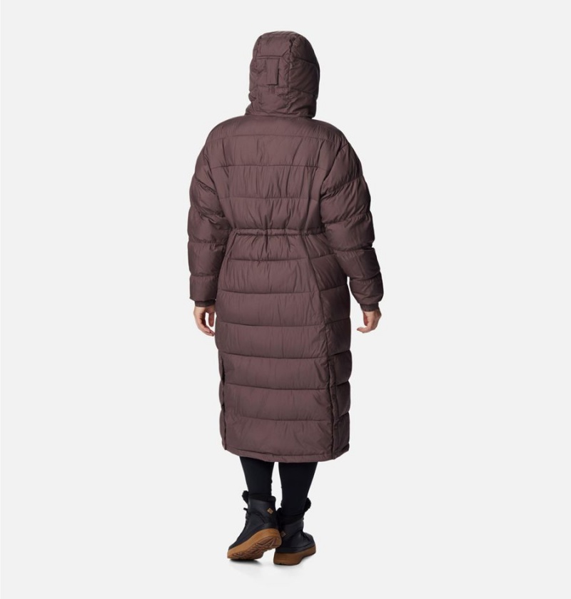 Columbia Pike Lake II Long Women's Puffer Jacket Brown | TXYNBD-674
