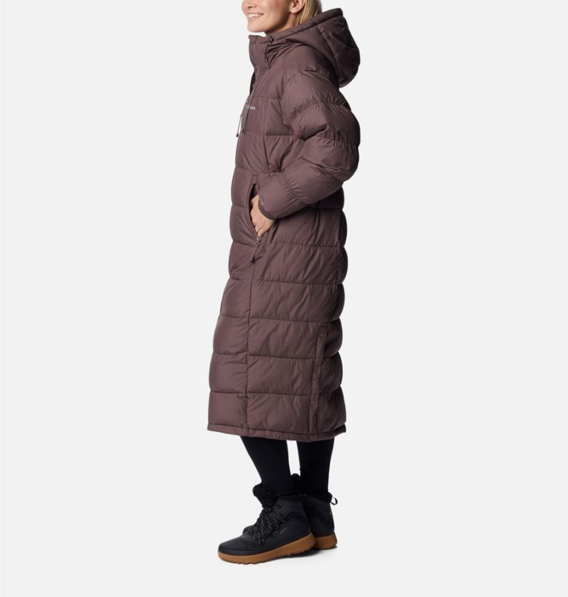 Columbia Pike Lake II Long Women's Puffer Jacket Brown | TXYNBD-674