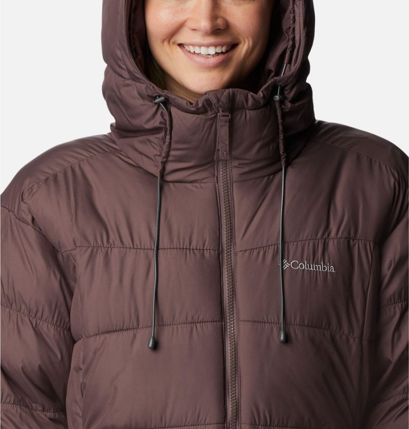 Columbia Pike Lake II Long Women's Puffer Jacket Brown | TXYNBD-674