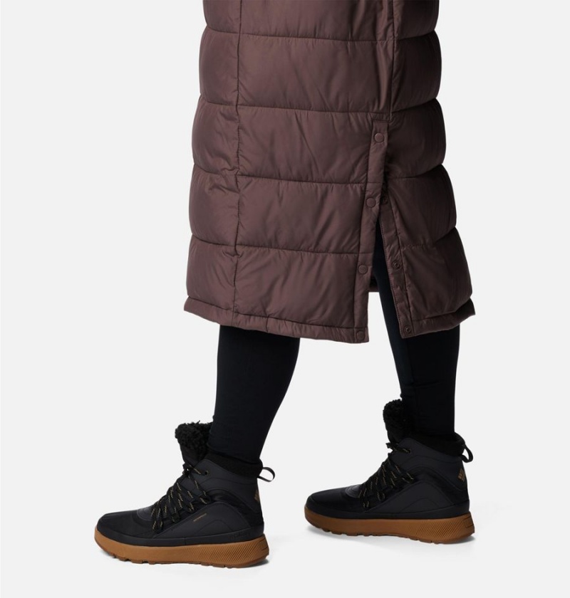 Columbia Pike Lake II Long Women's Puffer Jacket Brown | TXYNBD-674