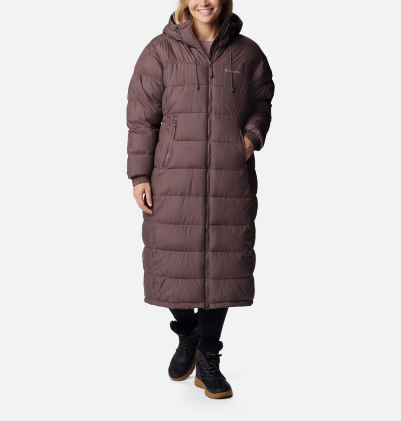 Columbia Pike Lake II Long Women\'s Puffer Jacket Brown | TXYNBD-674