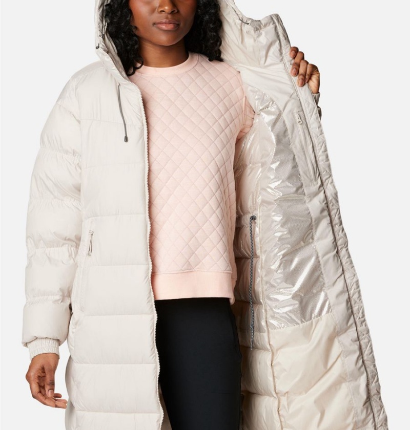 Columbia Pike Lake II Long Women's Puffer Jacket White | HUFSGV-139