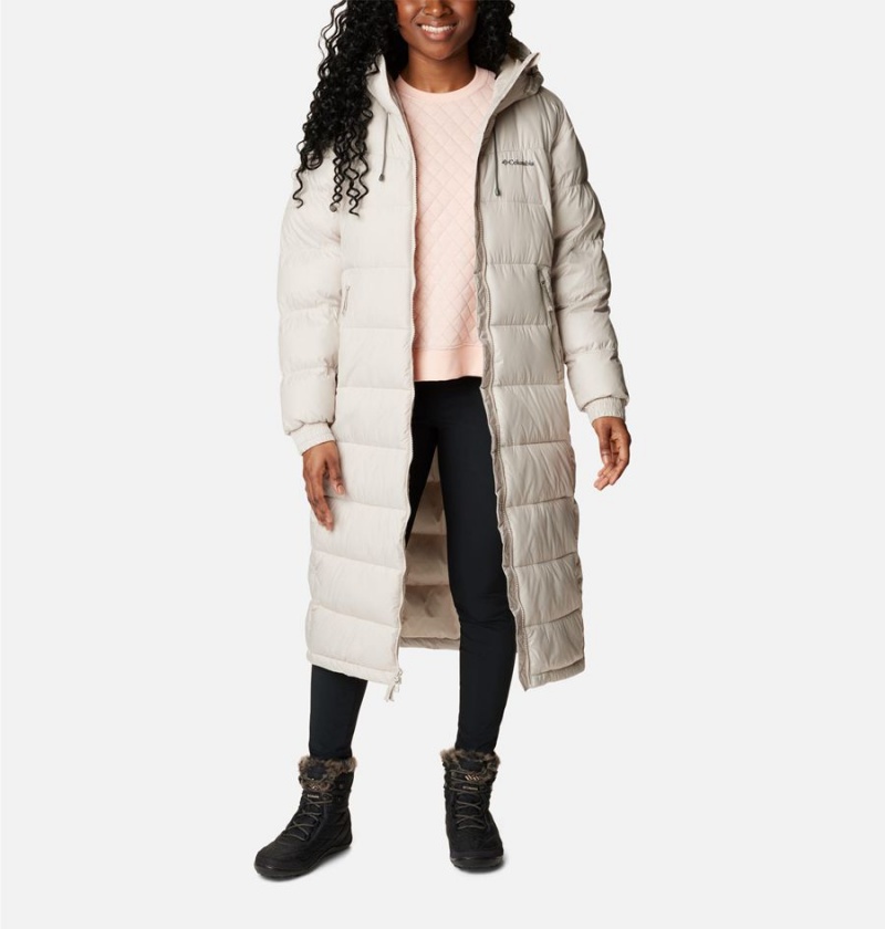 Columbia Pike Lake II Long Women's Puffer Jacket White | HUFSGV-139