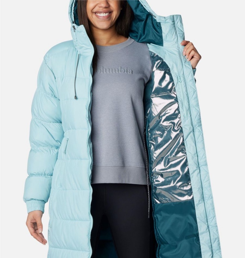 Columbia Pike Lake II Long Women's Puffer Jacket Turquoise | SIAMYB-854
