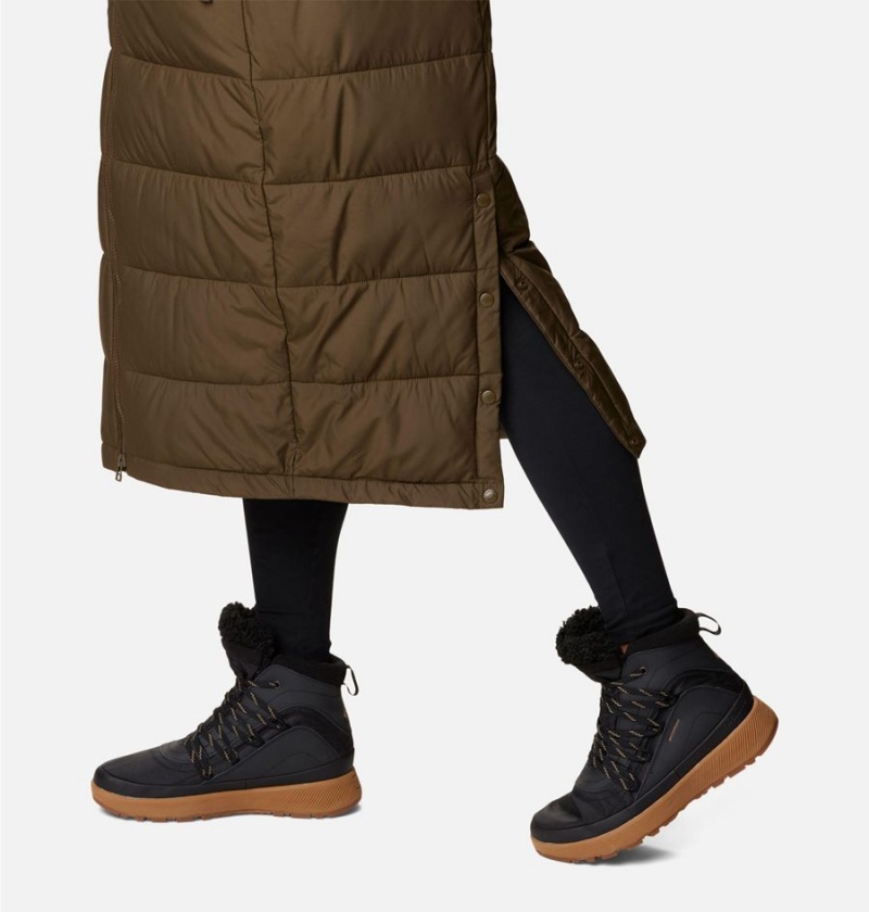 Columbia Pike Lake II Long Women's Puffer Jacket Olive | MUIFZP-852