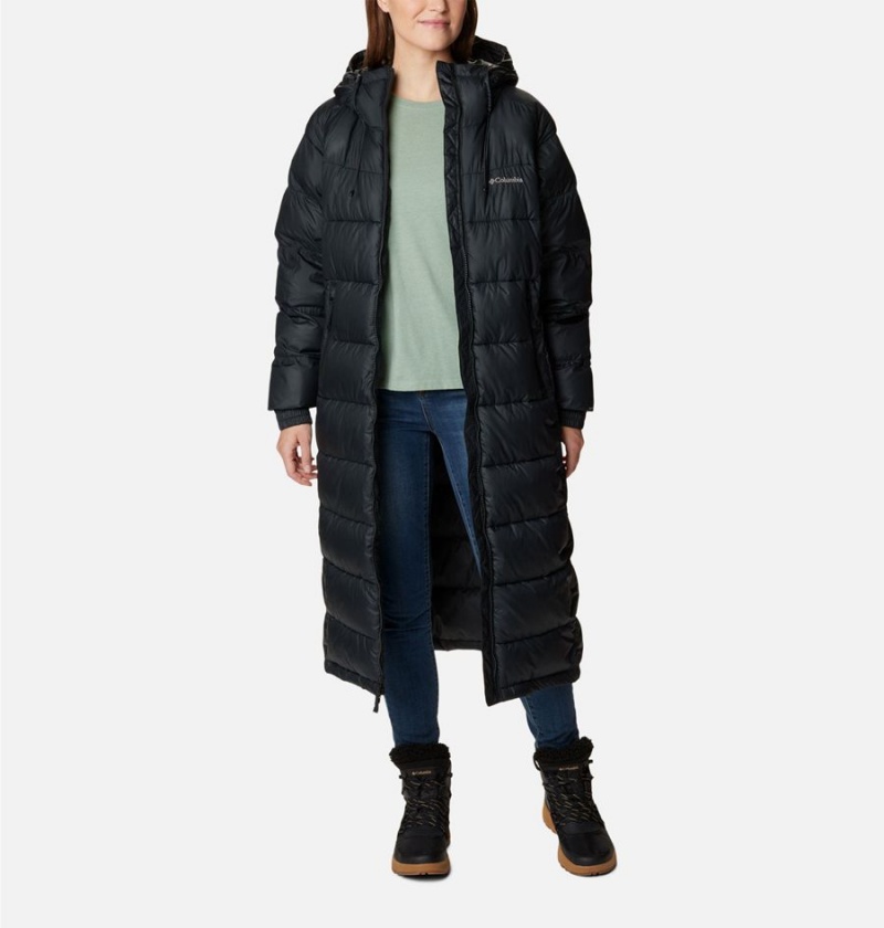 Columbia Pike Lake II Long Women's Puffer Jacket Black | LHMSRA-489