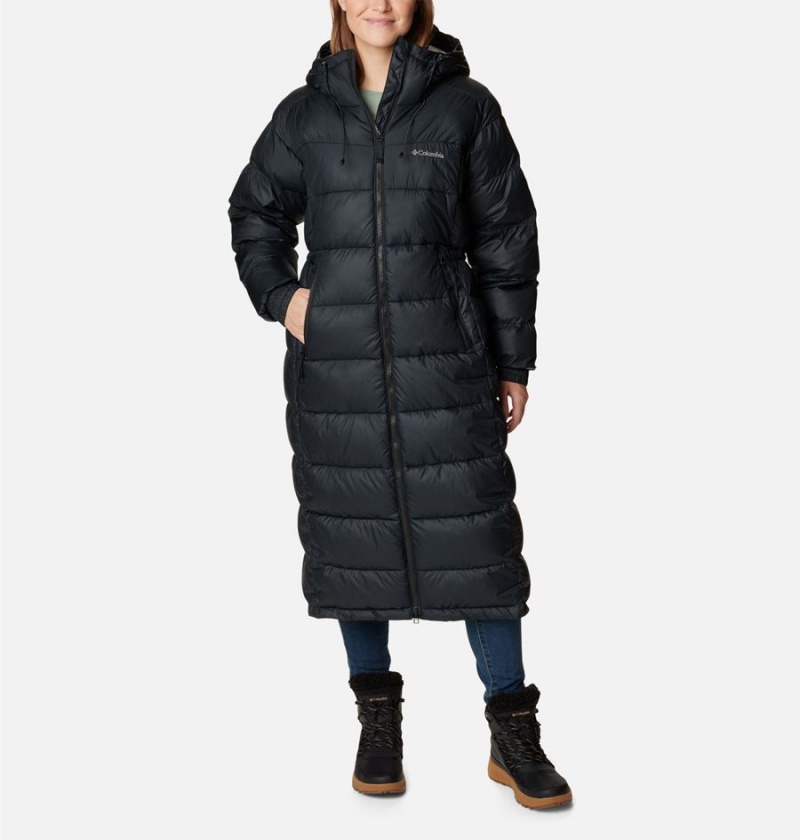 Columbia Pike Lake II Long Women\'s Puffer Jacket Black | LHMSRA-489