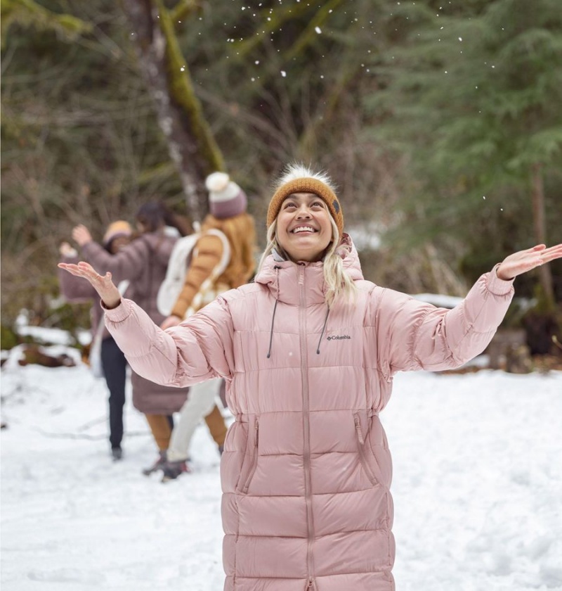 Columbia Pike Lake II Long Women's Puffer Jacket Pink | XLEHTI-165