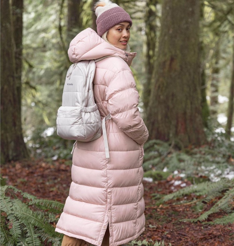 Columbia Pike Lake II Long Women's Puffer Jacket Pink | XLEHTI-165