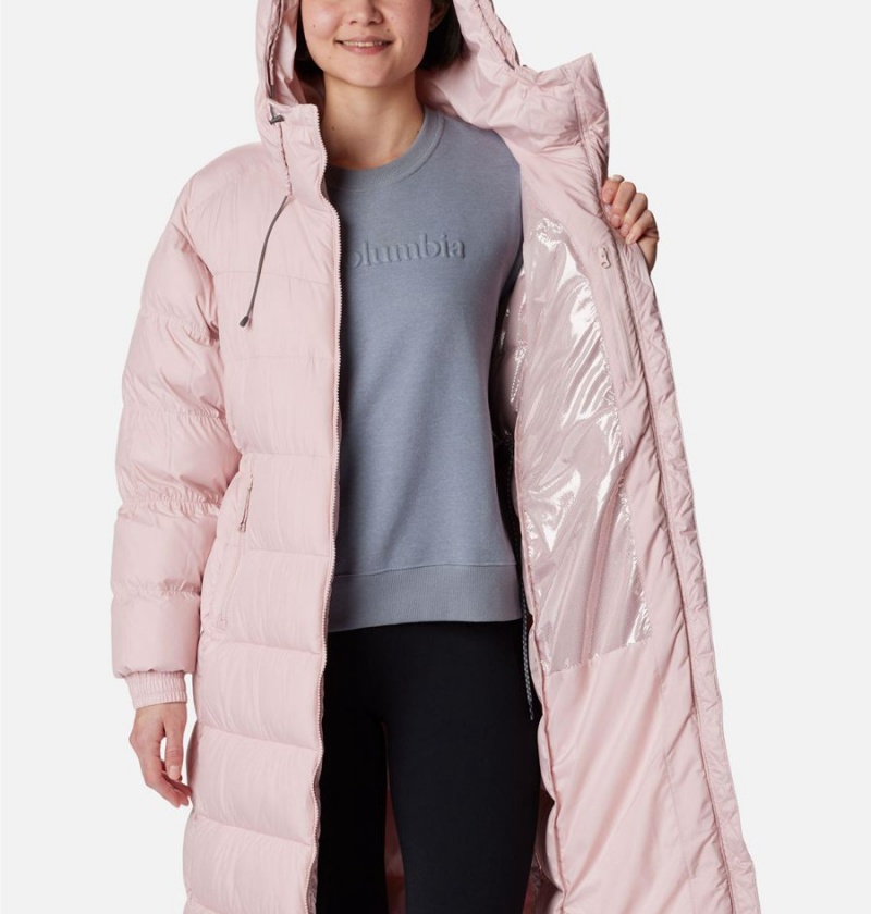 Columbia Pike Lake II Long Women's Puffer Jacket Pink | XLEHTI-165