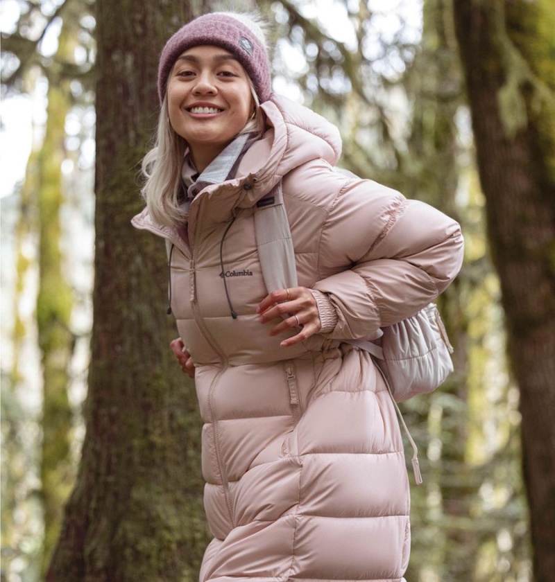 Columbia Pike Lake II Long Women's Puffer Jacket Pink | XLEHTI-165