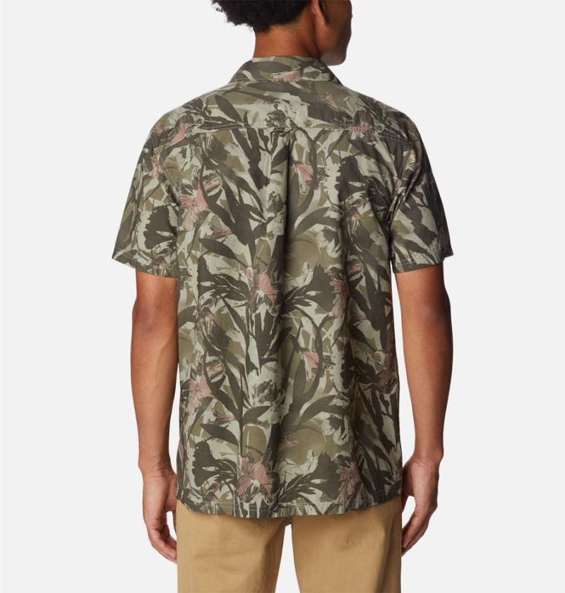 Columbia Pine Canyon Short Sleeve Men's Shirt Green | ATYCHI-729