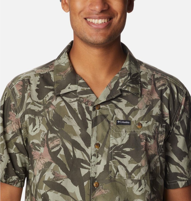 Columbia Pine Canyon Short Sleeve Men's Shirt Green | ATYCHI-729