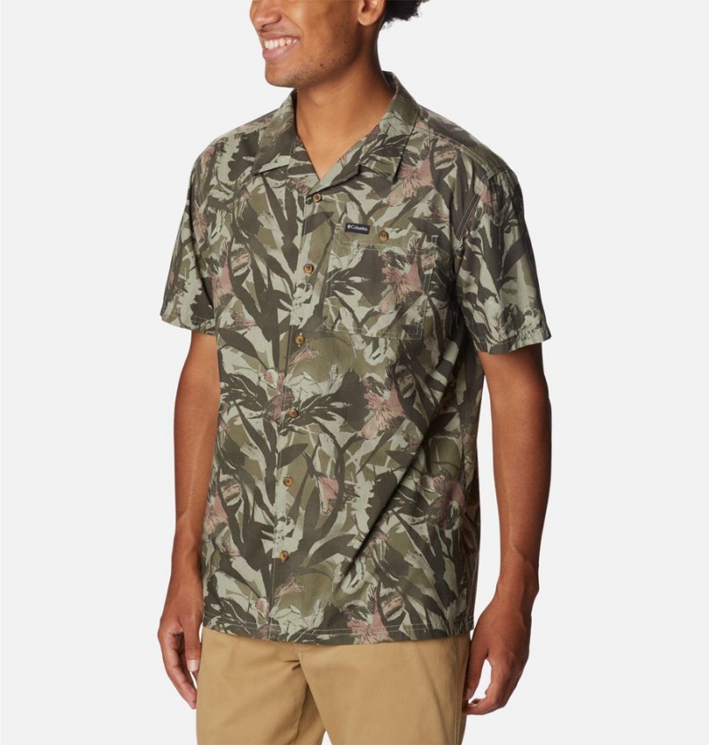 Columbia Pine Canyon Short Sleeve Men's Shirt Green | ATYCHI-729