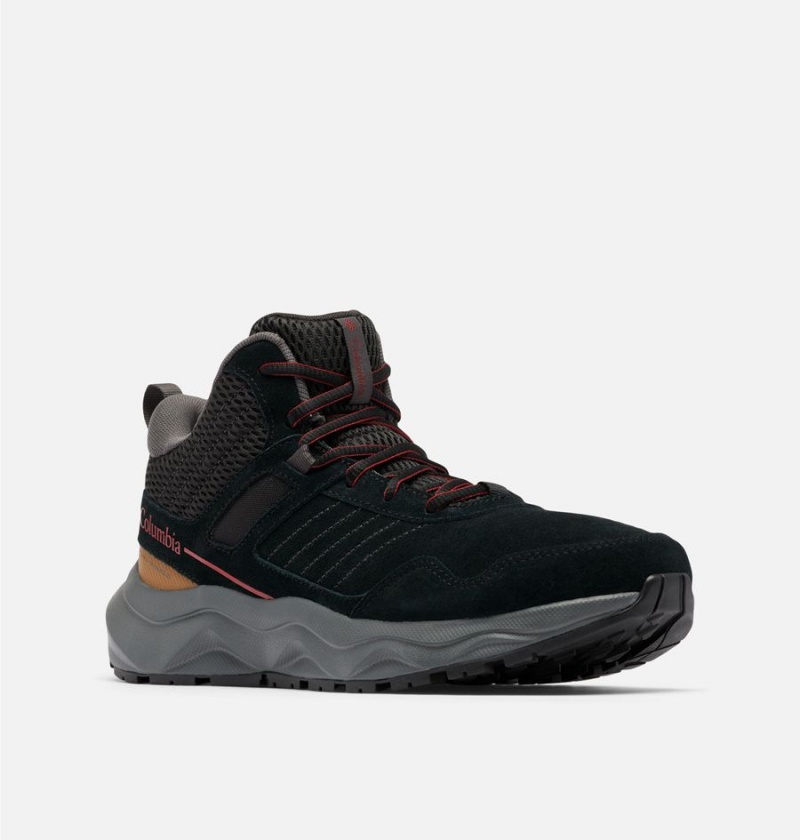 Columbia Plateau Venture Mid Men's Hiking Shoes Black | OIEUDN-261