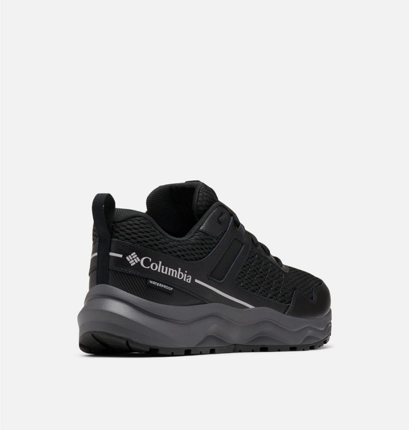 Columbia Plateau Waterproof Men's Hiking Shoes Black | KHMRTY-509