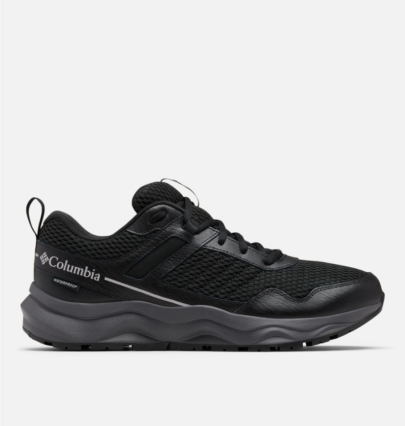 Columbia Plateau Waterproof Men\'s Hiking Shoes Black | KHMRTY-509