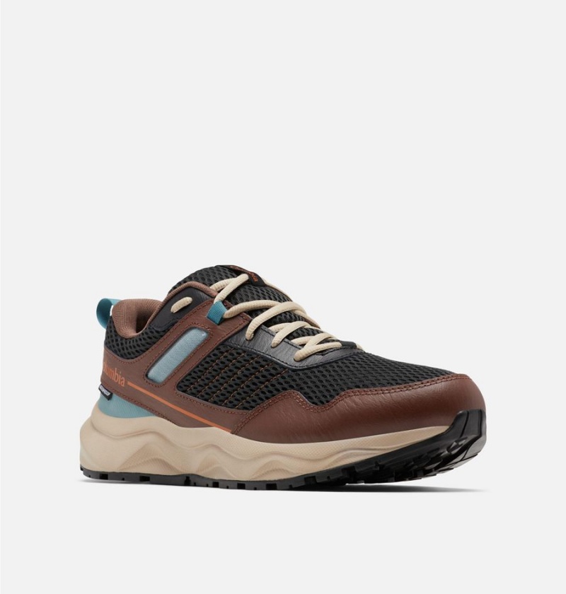 Columbia Plateau Waterproof Men's Hiking Shoes Brown | SWMPOD-972