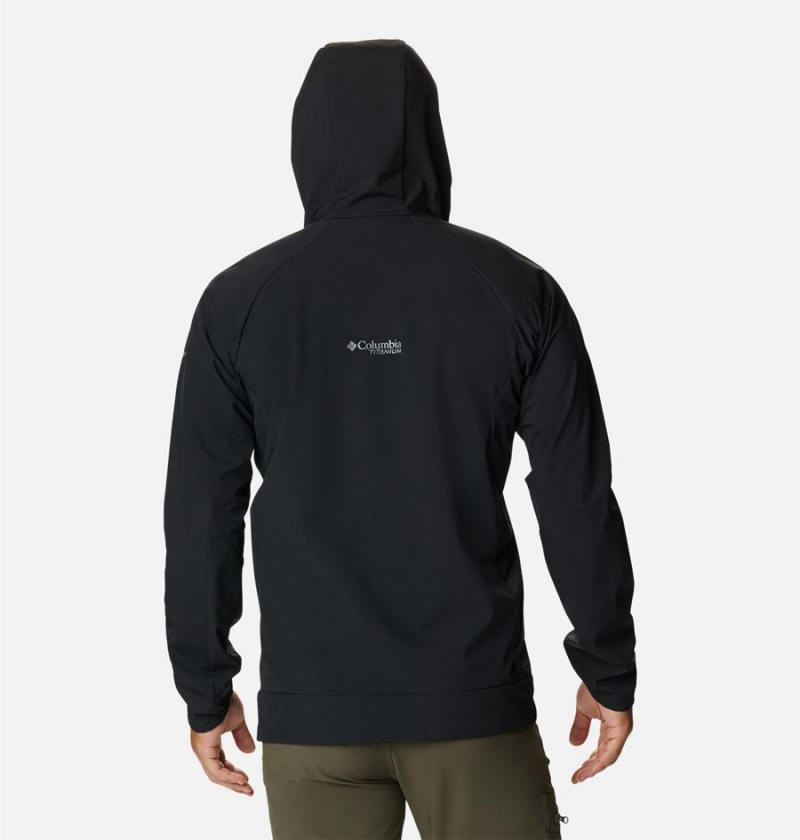 Columbia Platinum Peak Men's Softshell Jackets Black | GRIZTX-760