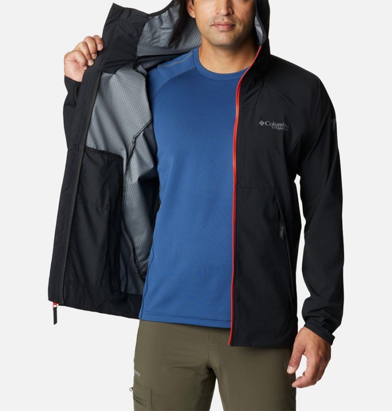 Columbia Platinum Peak Men's Softshell Jackets Black | GRIZTX-760