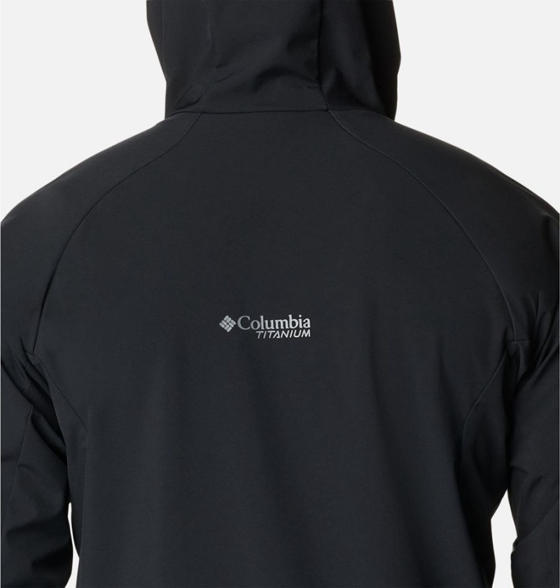 Columbia Platinum Peak Men's Softshell Jackets Black | GRIZTX-760