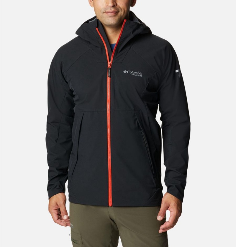 Columbia Platinum Peak Men\'s Softshell Jackets Black | GRIZTX-760