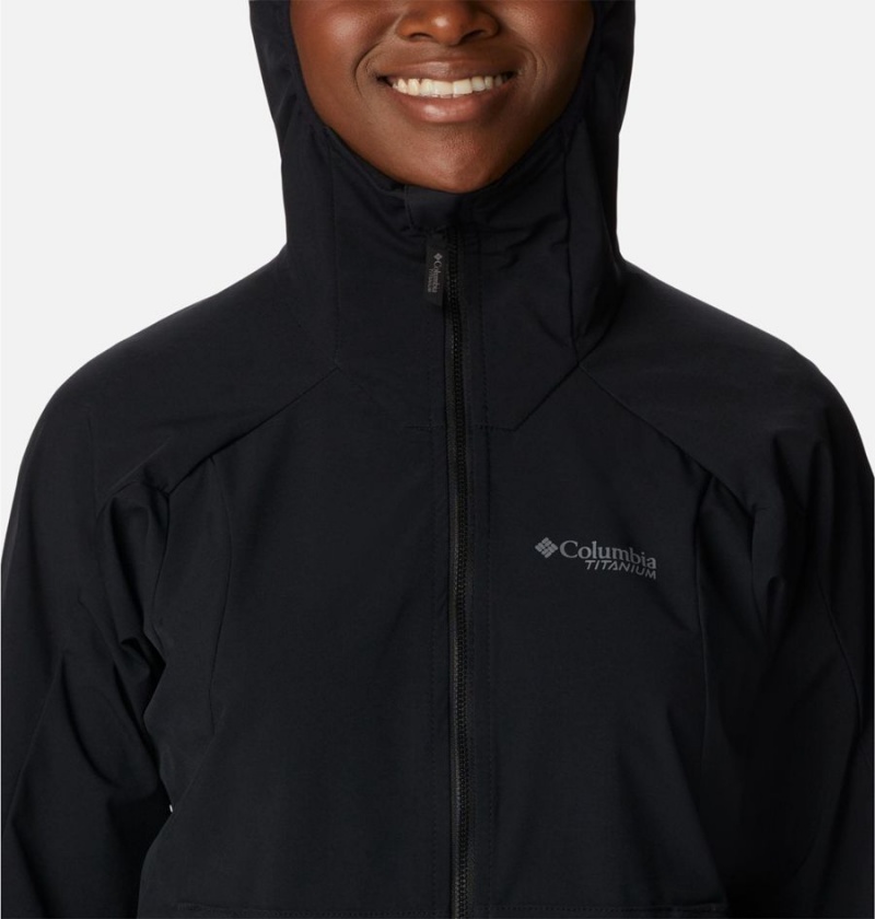 Columbia Platinum Peak Women's Softshell Jackets Black | QCLVDU-098