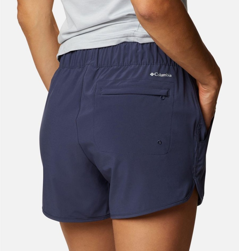 Columbia Pleasant Creek Stretch Women's Shorts Navy | EFHMQL-219