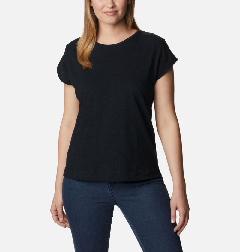 Columbia Point Loma Women\'s T-Shirt Black | SYBJOK-516