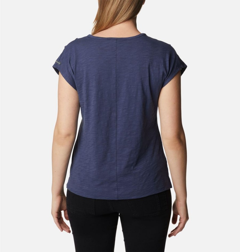 Columbia Point Loma Women's T-Shirt Navy | LGVBZM-912