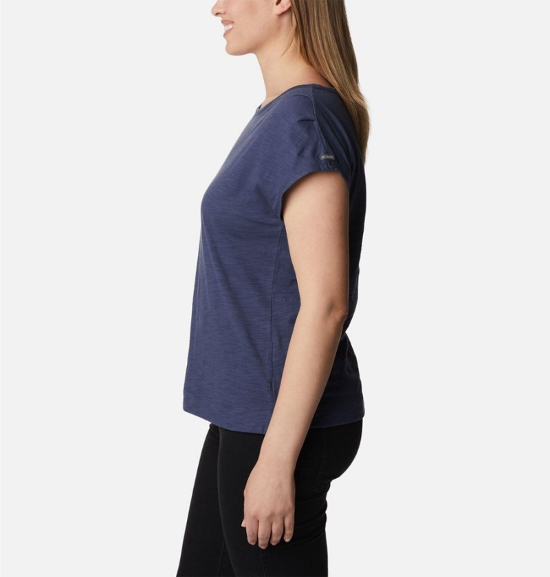 Columbia Point Loma Women's T-Shirt Navy | LGVBZM-912