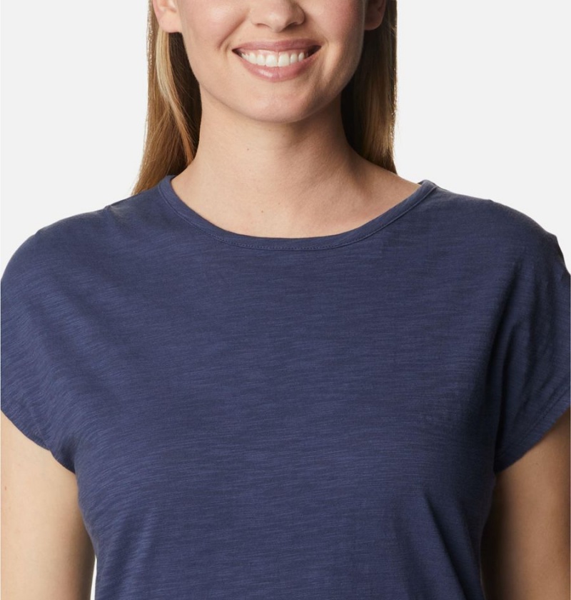 Columbia Point Loma Women's T-Shirt Navy | LGVBZM-912