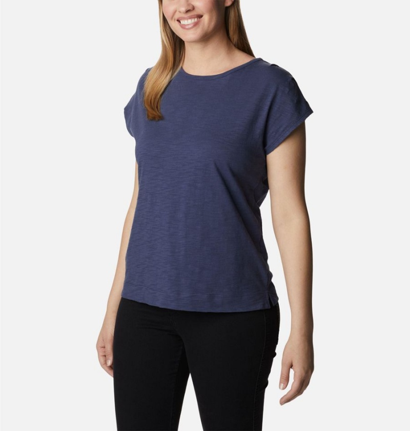 Columbia Point Loma Women's T-Shirt Navy | LGVBZM-912