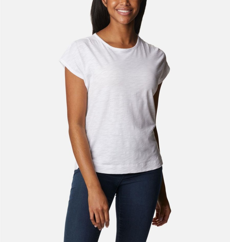 Columbia Point Loma Women's T-Shirt White | GKLXJB-056