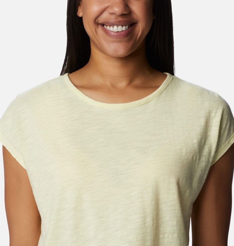Columbia Point Loma Women's T-Shirt Yellow | JHQAVE-028