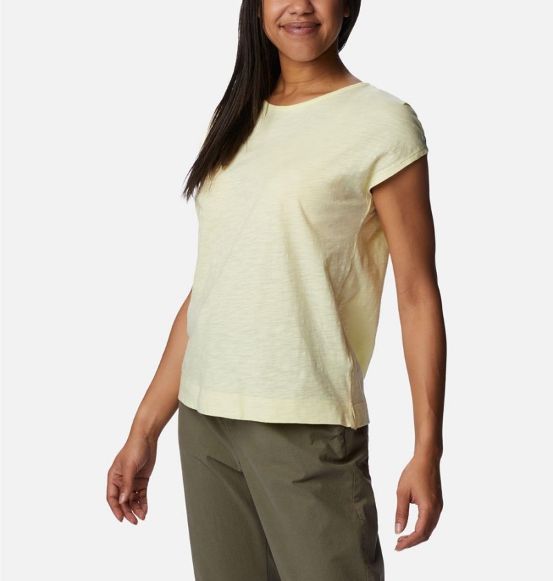Columbia Point Loma Women's T-Shirt Yellow | JHQAVE-028