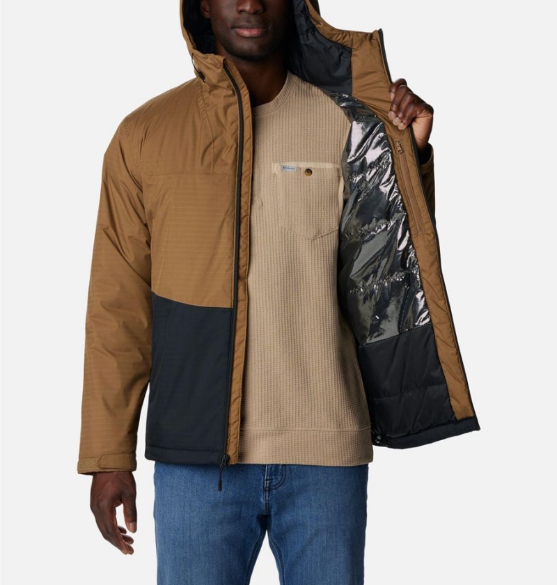 Columbia Point Park Insulated Men's Puffer Jacket Brown | WFGKHZ-796
