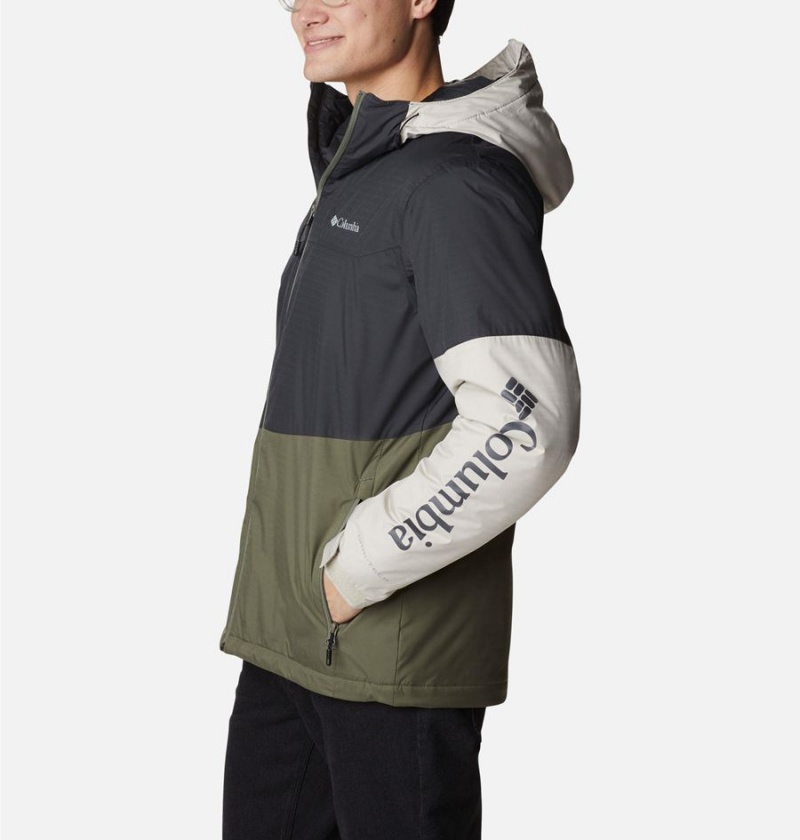Columbia Point Park Insulated Men's Puffer Jacket Olive | DPQKLC-067