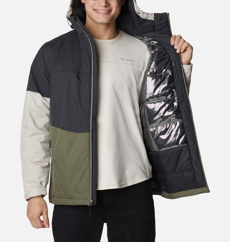Columbia Point Park Insulated Men's Puffer Jacket Olive | DPQKLC-067