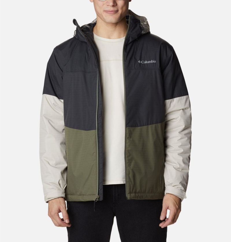 Columbia Point Park Insulated Men's Puffer Jacket Olive | DPQKLC-067