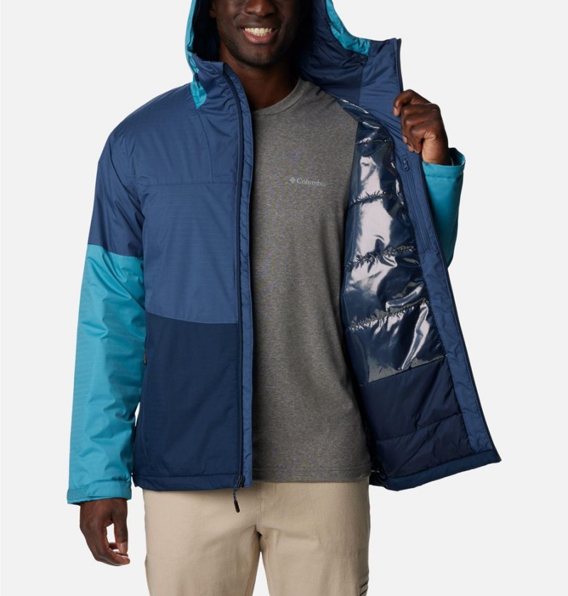 Columbia Point Park Insulated Men's Puffer Jacket Blue | TGKQCY-473