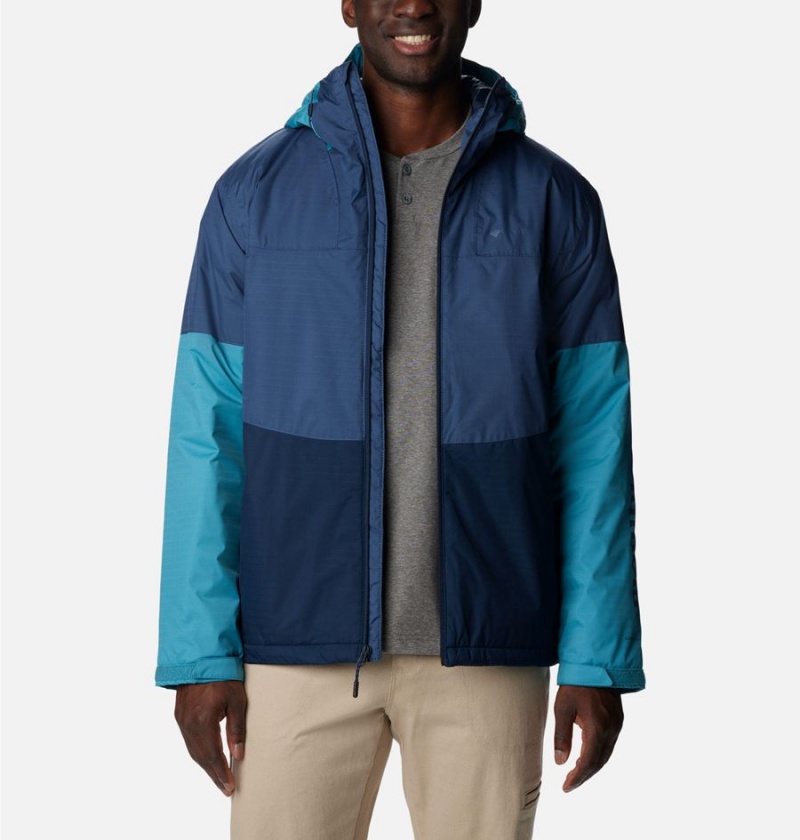 Columbia Point Park Insulated Men's Puffer Jacket Blue | TGKQCY-473