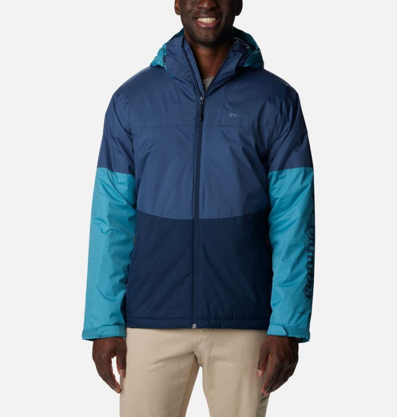 Columbia Point Park Insulated Men\'s Puffer Jacket Blue | TGKQCY-473