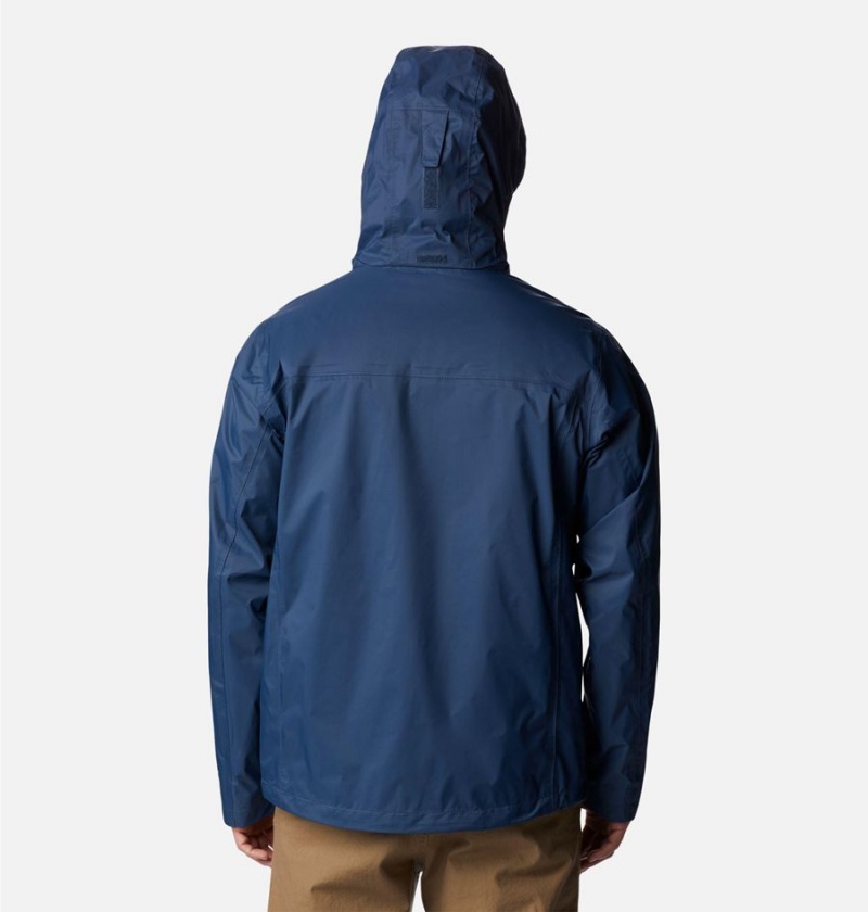 Columbia Pouration Men's Rain Jacket Blue | LCSZTA-938