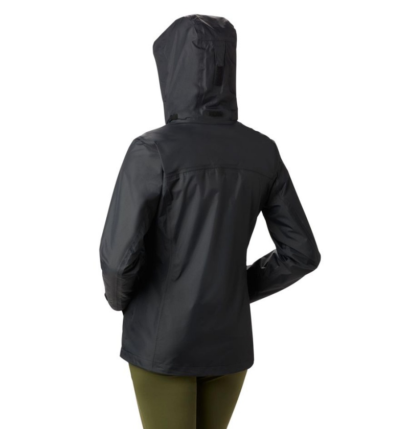 Columbia Pouration Women's Rain Jacket Black | OHQGIL-197