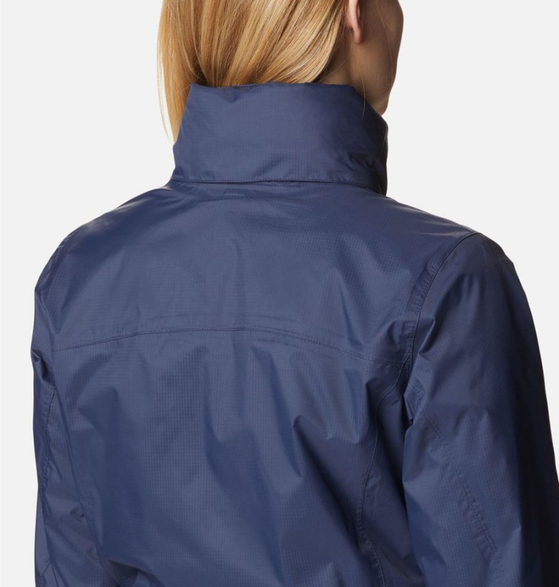 Columbia Pouration Women's Rain Jacket Navy | JOFYKS-918