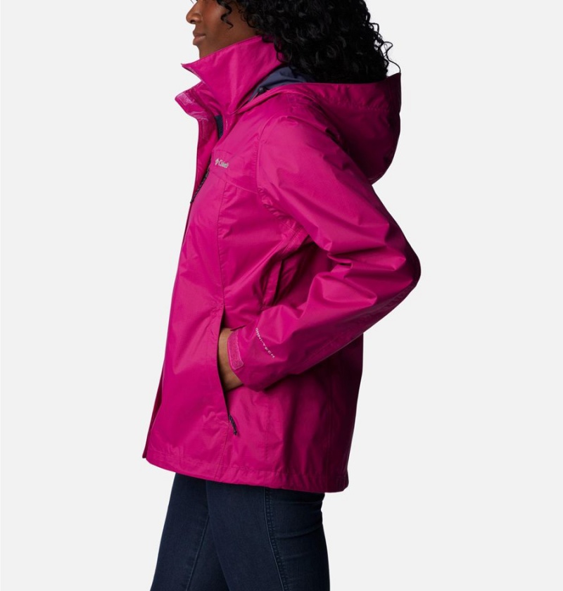 Columbia Pouration Women's Rain Jacket Purple | DEXBPR-896