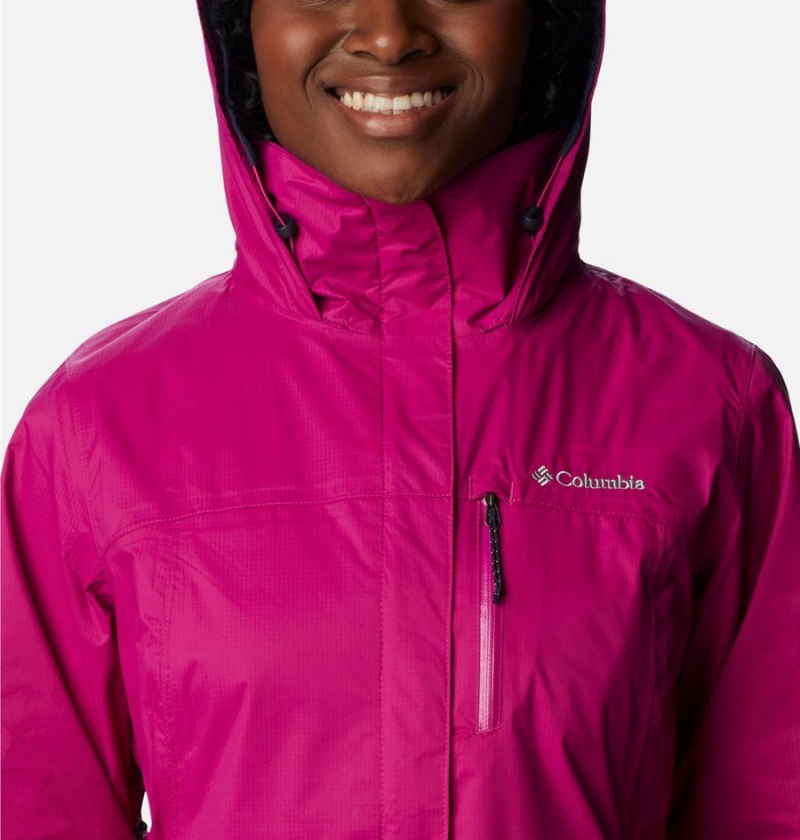 Columbia Pouration Women's Rain Jacket Purple | DEXBPR-896
